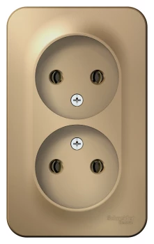 Розетка 2-ая электрическая без заземления (в сборе), Титан, серия Blanca, Schneider Electric