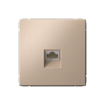 Розетка компьютерная 1-ая экранированная кат.6е, RJ-45 (интернет), Песочный, серия Art Gallery, Systeme Electric