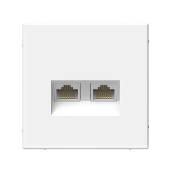 Розетка компьютерная 2-ая кат.5е, RJ-45 (интернет), Белый лотос, серия Art Gallery, Systeme Electric