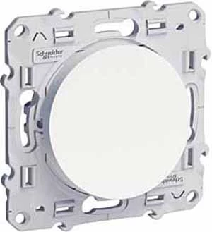 Кабельный вывод, Белый, серия Odace, Schneider Electric